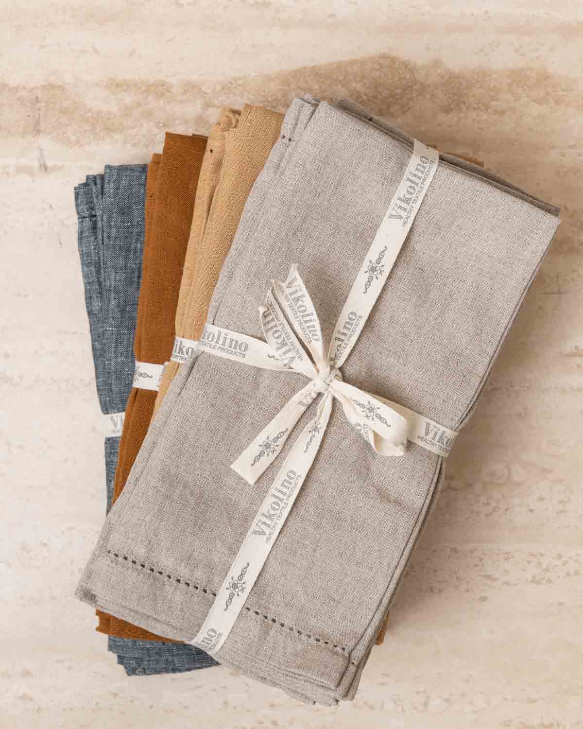 Linen napkins - Deep Caramel