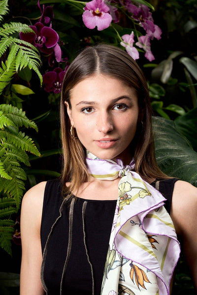 ORCHID SYMPHONY SILK SCARF