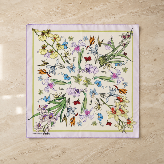 ORCHID SYMPHONY SILK SCARF