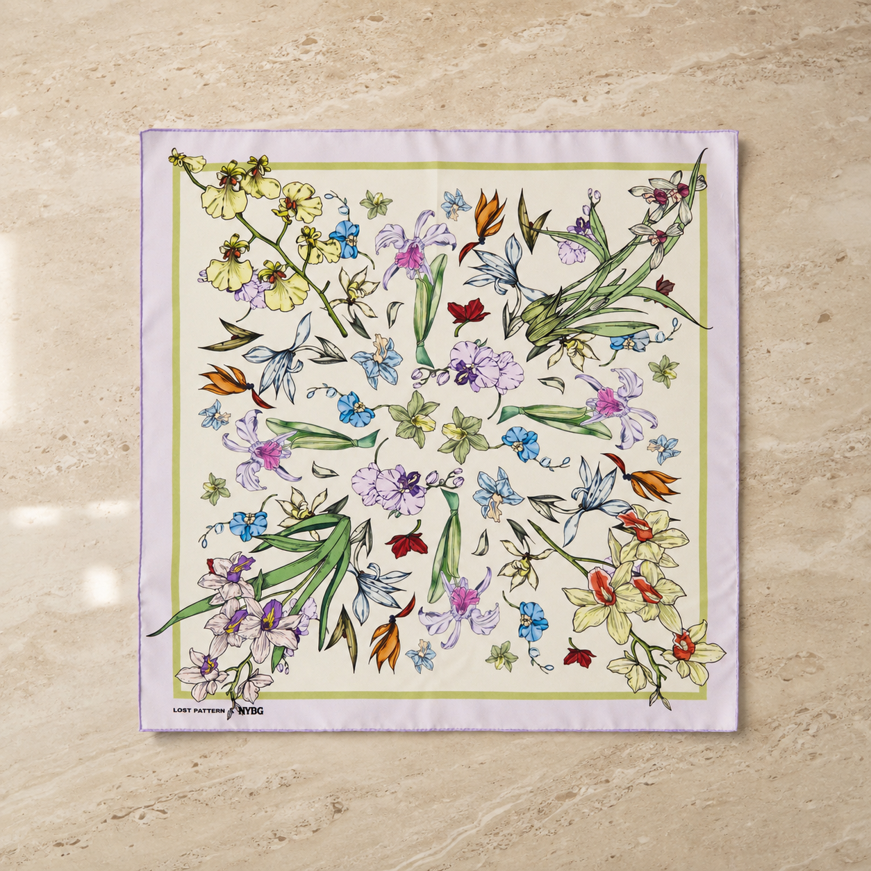 ORCHID SYMPHONY SILK SCARF