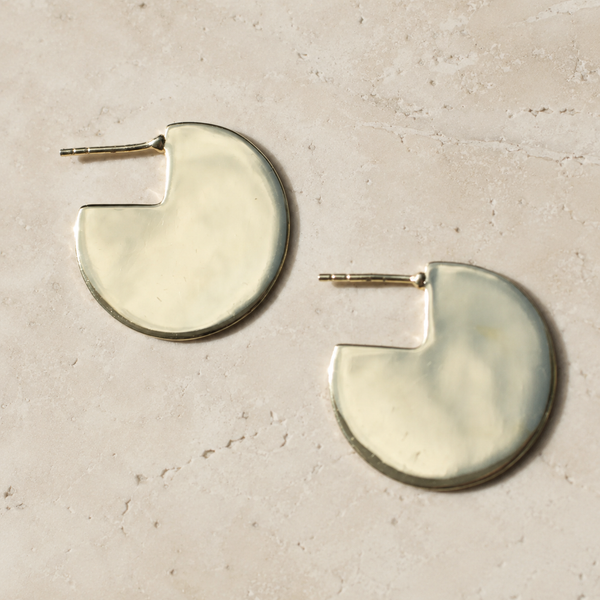 GOLD DISC EARRINGS