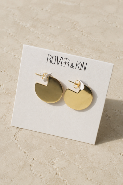GOLD DISC EARRINGS