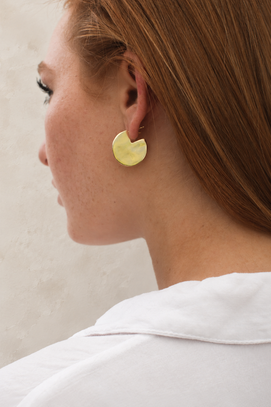 GOLD DISC EARRINGS