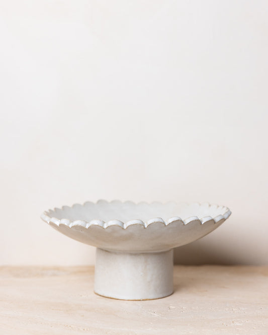 SCALLOPED PEDESTAL BOWL