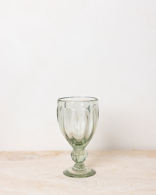 HANDBLOWN FLUTED WINE GLASS