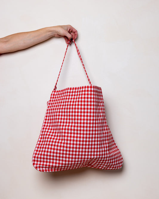 RED GINGHAM TOTE