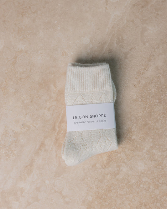 CASHMERE POINTELLE SOCKS