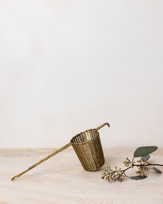 WOVEN BRASS TEA STRAINER