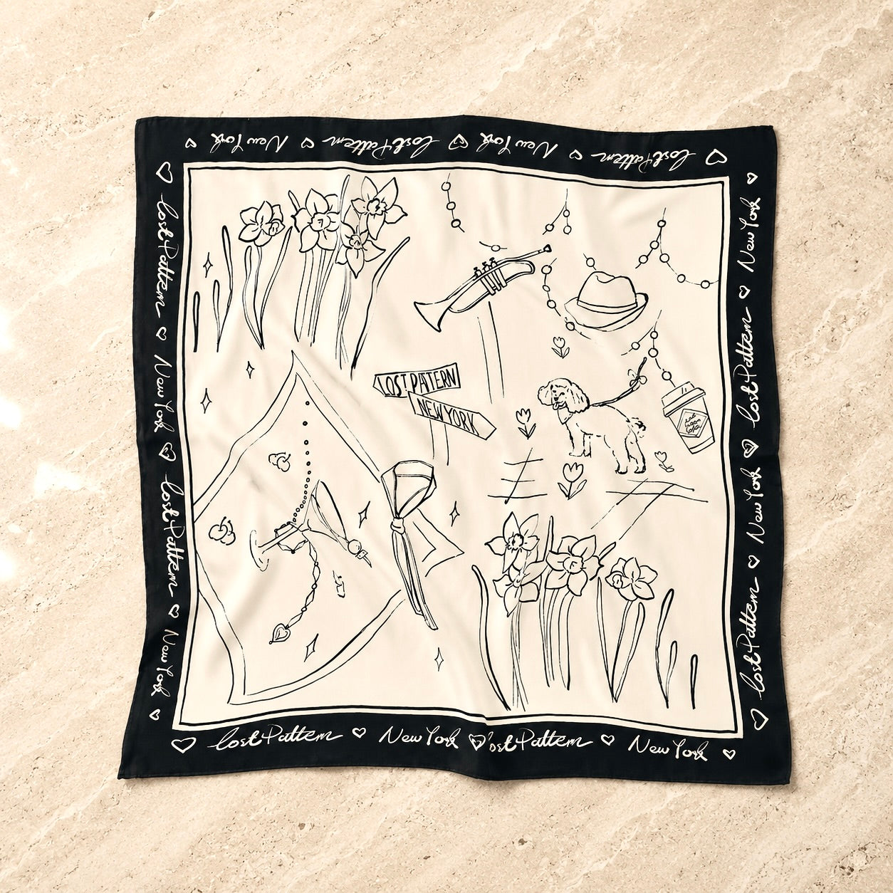 NEW YORK IN SKETCHES - SILK SCARF